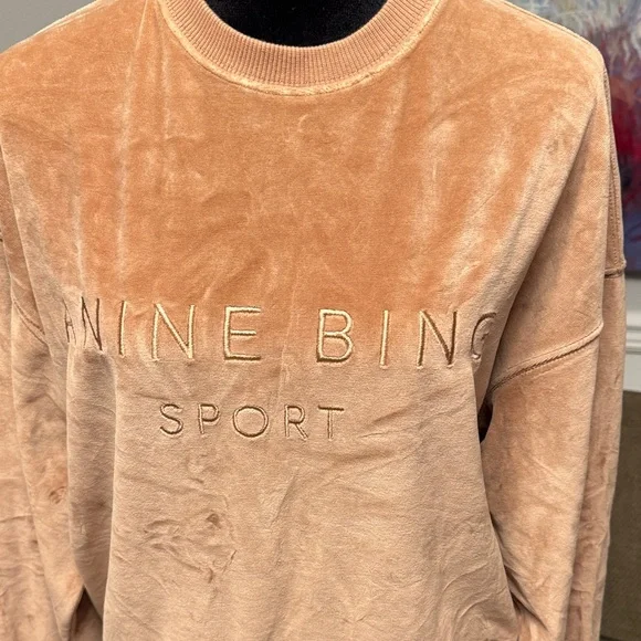 Anine Bing Sport Beige Crewneck Sweater - Picture 2 of 5